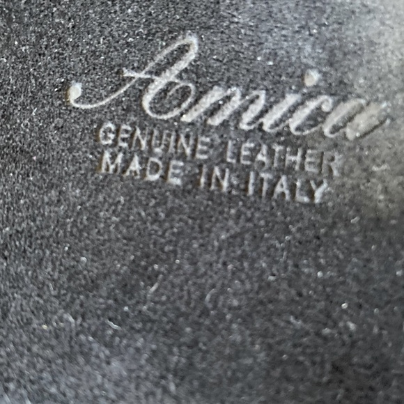 Amica Italian Suede Crossbody Black with Multi Colored Zippers Travel - Picture 4 of 6